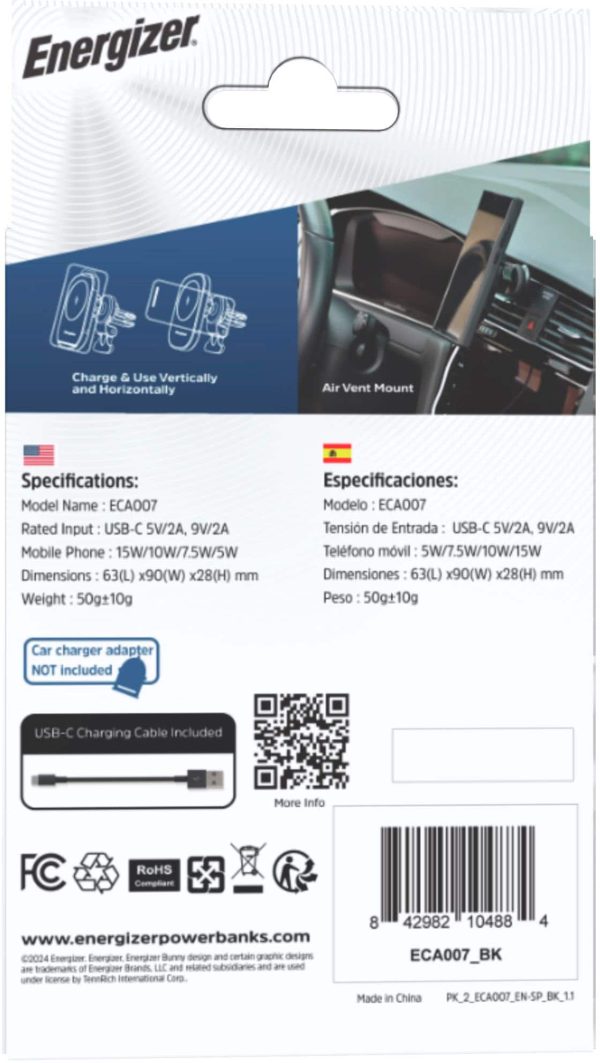 Energizer MagSafe Wireless Car Charger Mount Fast Charging-29