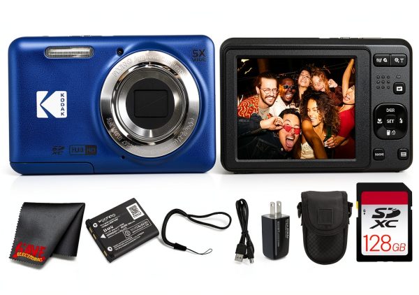 Kodak PIXPRO FZ55 Digital Camera Bundle 16MP 5x Zoom-0