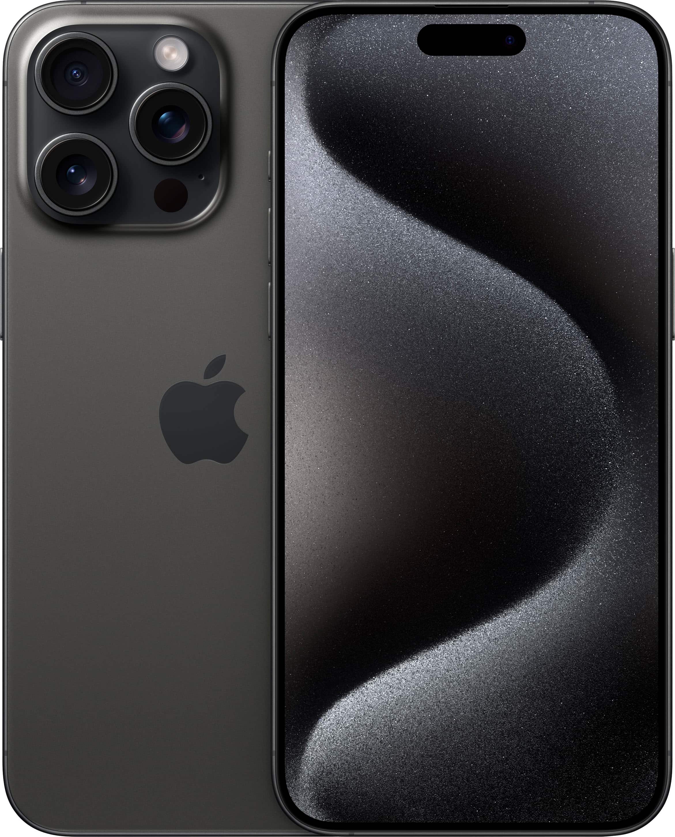 Apple iPhone 15 Pro Max in Black Titanium showing its sleek design