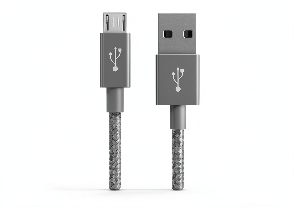 Belkin Mixit Braided Micro USB Cable connected to a smartphone