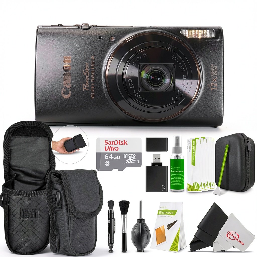 Canon PowerShot ELPH 360 HS digital camera in use outdoors