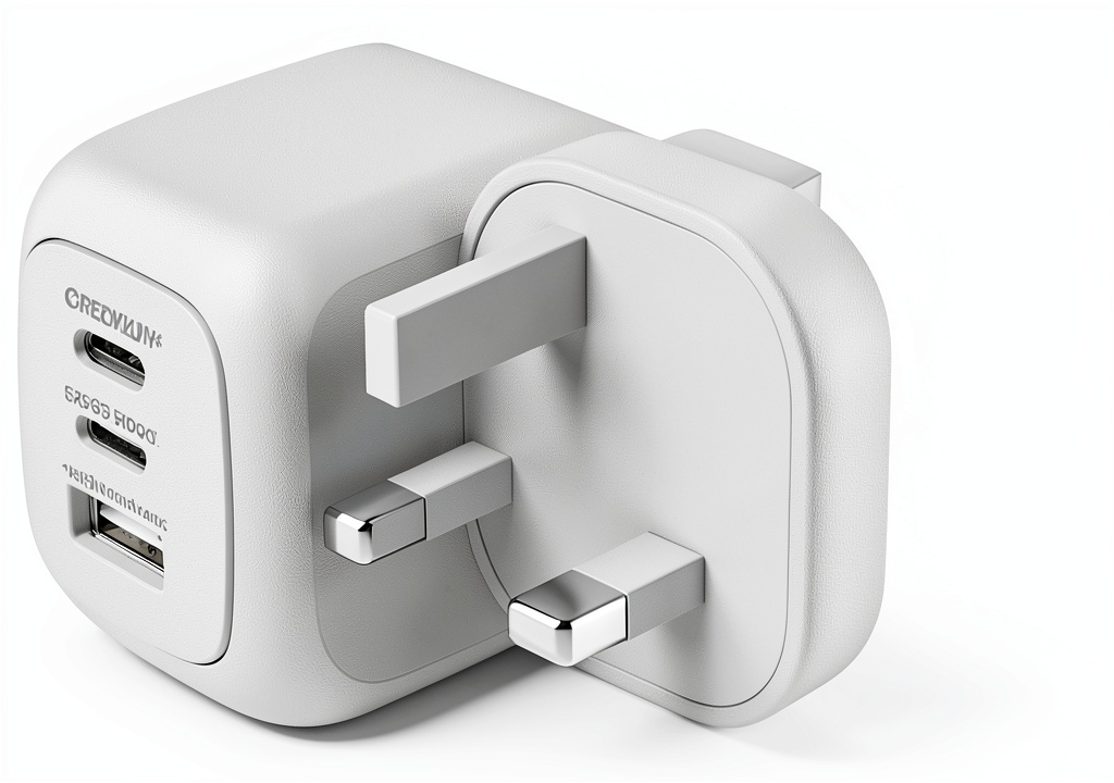 Belkin GaN wall charger showing compact design and three charging ports