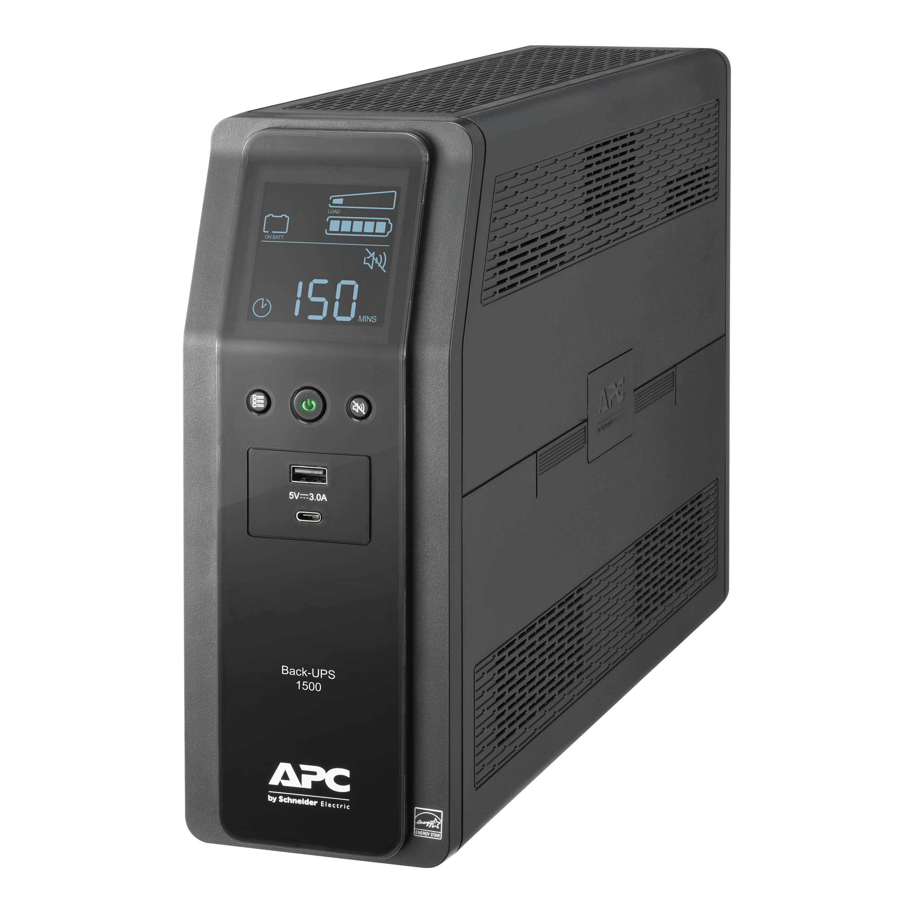 APC Back-UPS Pro 1500VA unit with connected devices