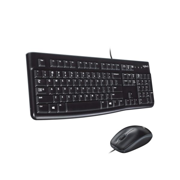 Logitech MK120 Wired Keyboard Mouse Bundle PC USB Plug Play-0