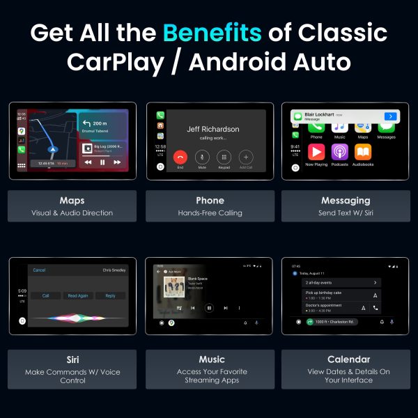 Rexing Wireless CarPlay Android Auto Adapter Hands-Free-9
