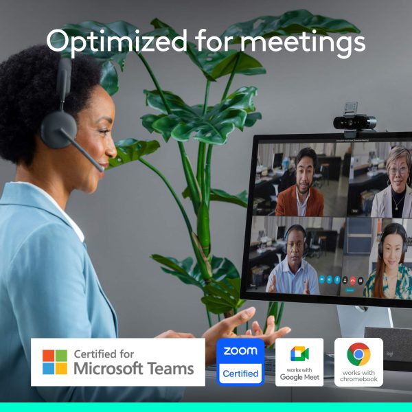 Logitech 4K Pro Webcam Noise Canceling Mic Streaming-5