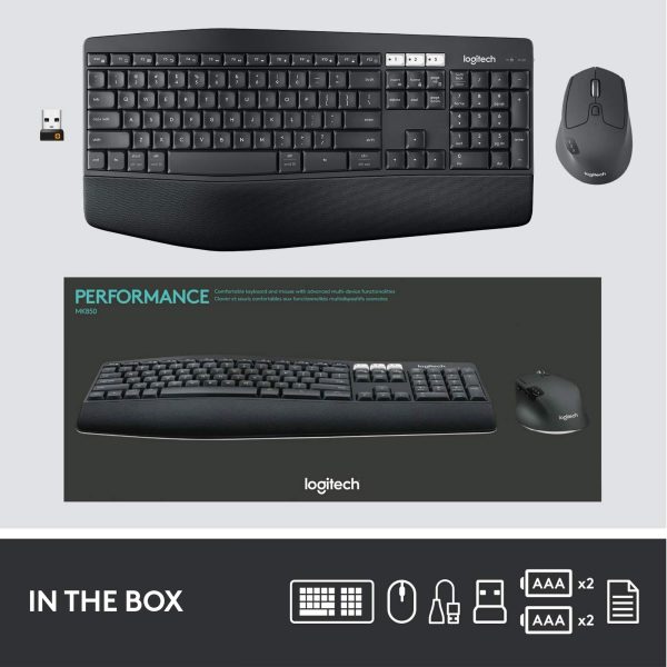 Logitech MK850 Wireless Keyboard Mouse Combo PC Mac Black-8