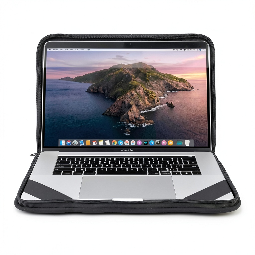 Always-On Case 14-inch laptop cover in use on a desk