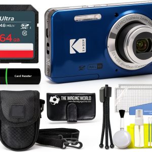 Kodak PIXPRO FZ55 Blue 16MP Digital Camera 5X Zoom-0