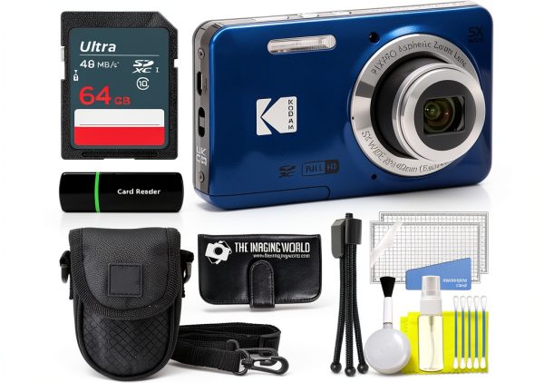 Kodak PIXPRO FZ55 Blue 16MP Digital Camera 5X Zoom-0