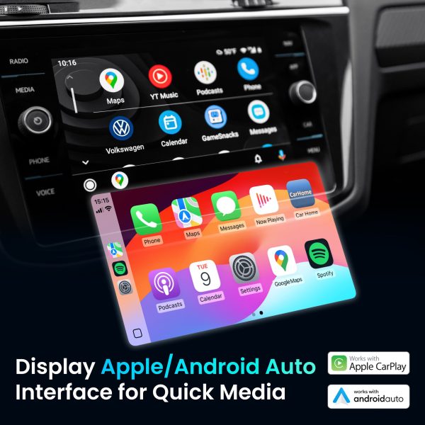 Rexing Wireless CarPlay Android Auto Adapter Hands-Free-6