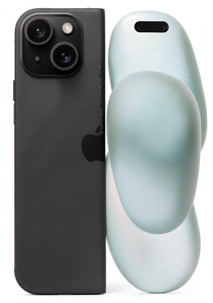 Apple iPhone 15 5G black smartphone displaying home screen