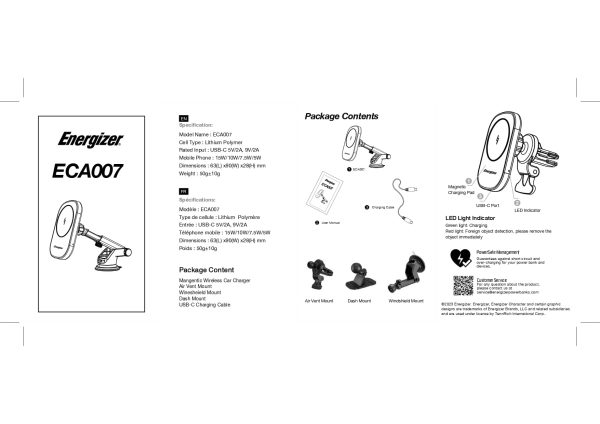 Energizer MagSafe Wireless Car Charger Mount Fast Charging-26