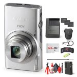 Canon IXY 650 Compact Digital Camera 12x Zoom Silver Bundle-0