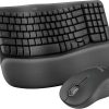 Logitech Wave Keys MK670 Ergonomic Wireless Keyboard Mouse-0