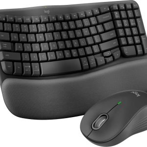Logitech Wave Keys MK670 Ergonomic Wireless Keyboard Mouse-0