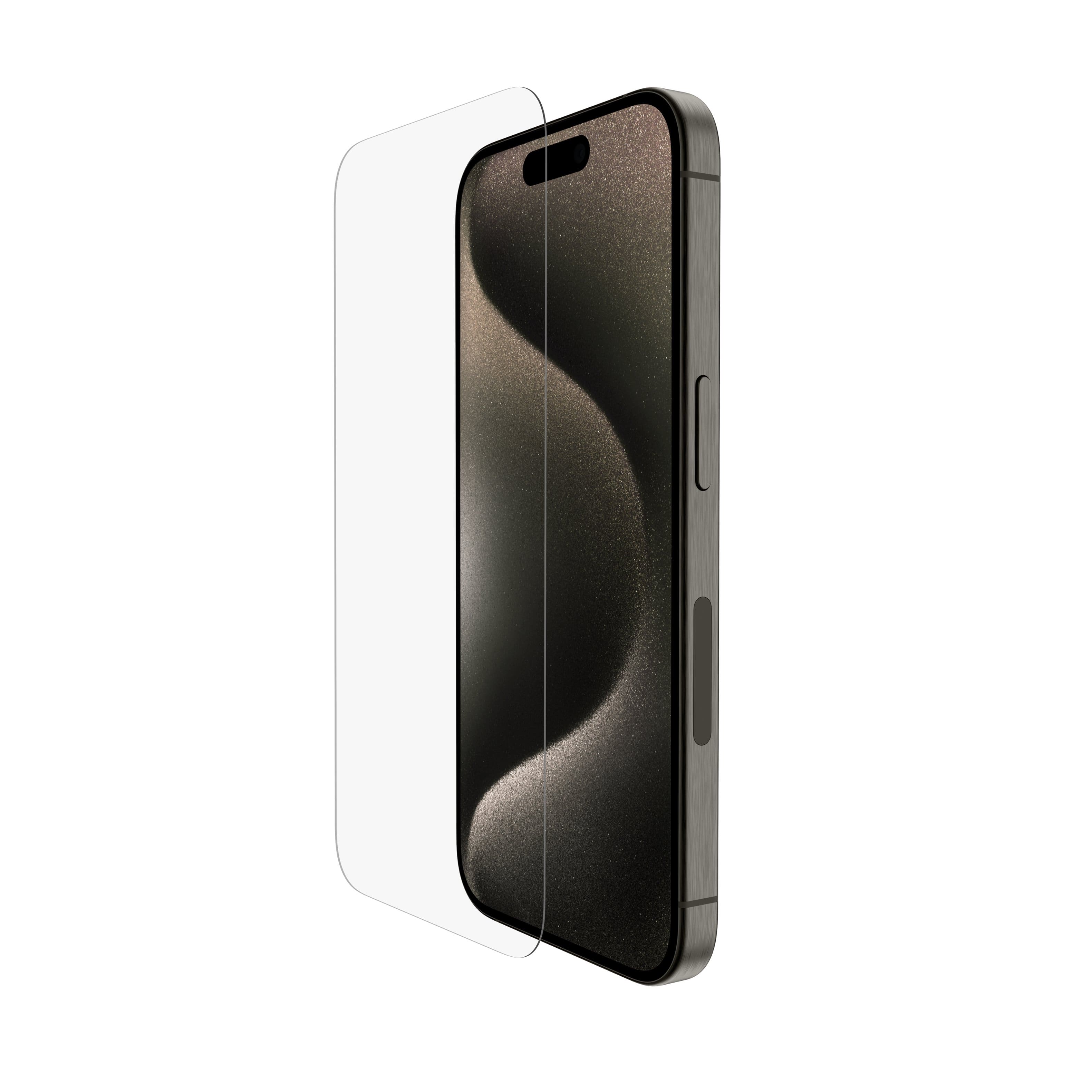 Belkin ScreenForce EZ Align tray installation on iPhone 16 Pro