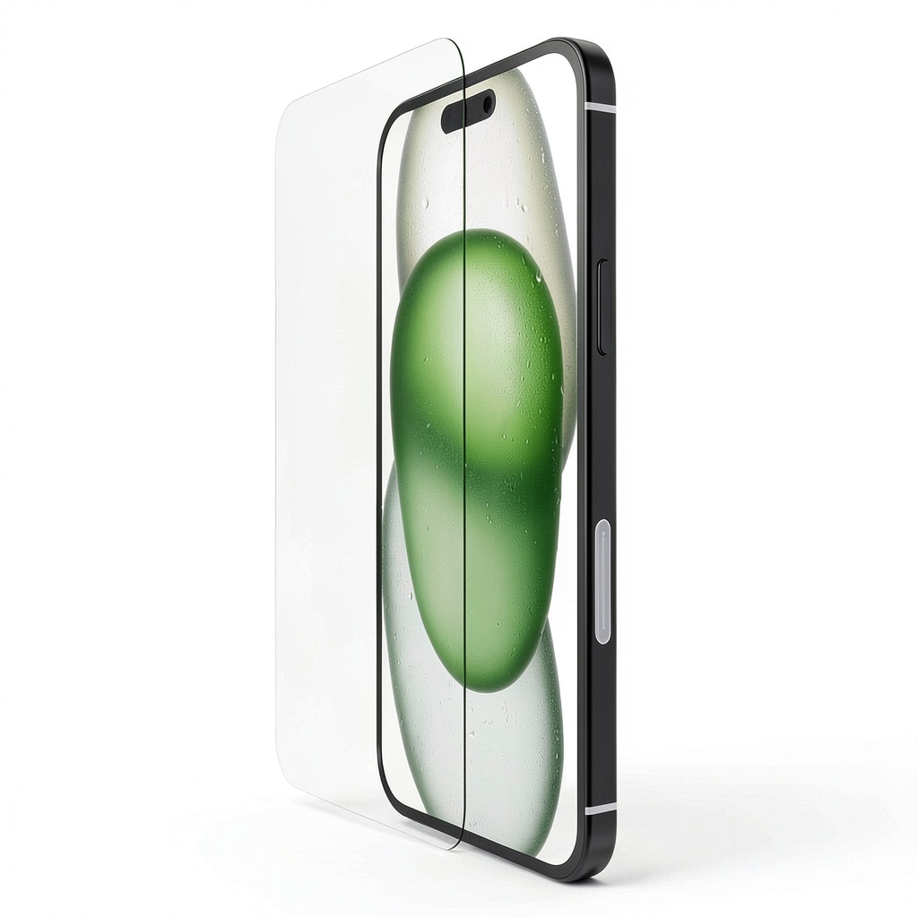 UltraGlass 2 screen protector applied to an iPhone showing clarity and fit