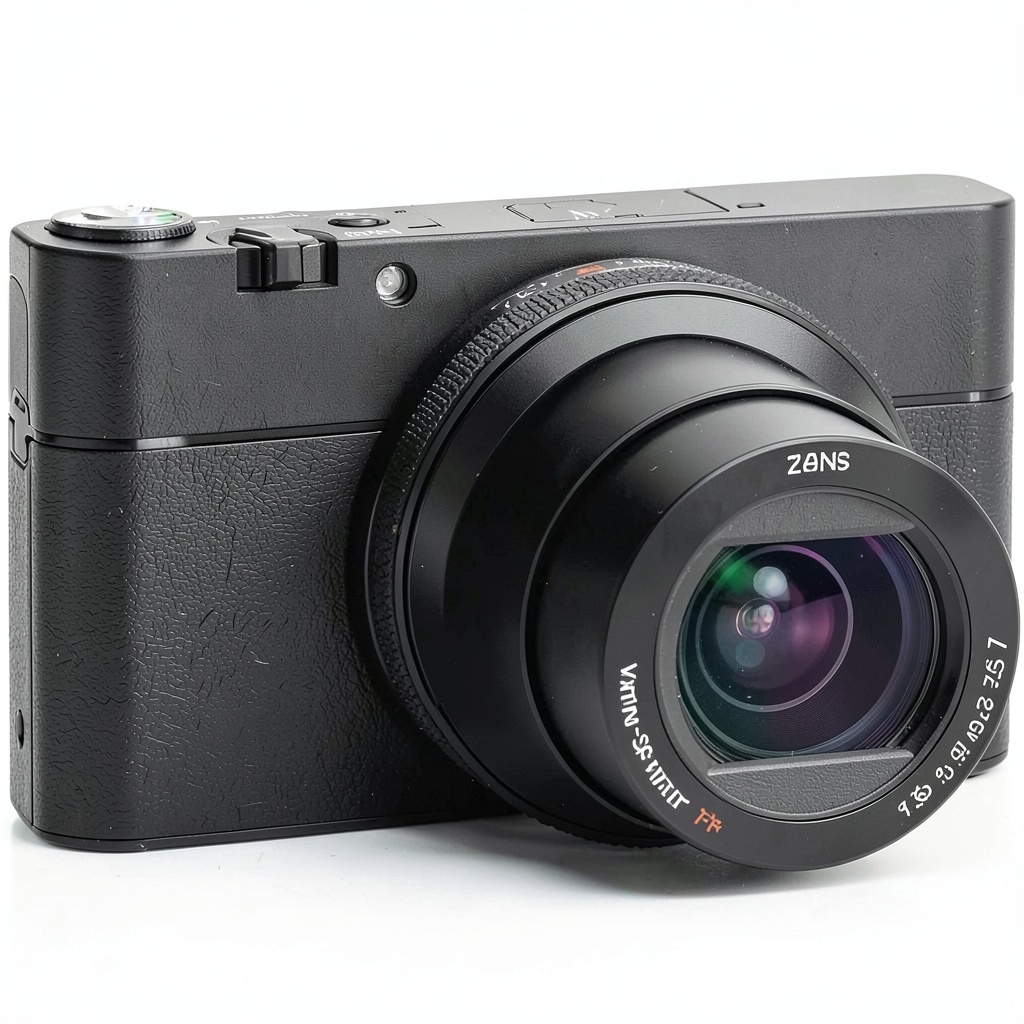 Sony RX100VA camera with ZEISS lens in hand