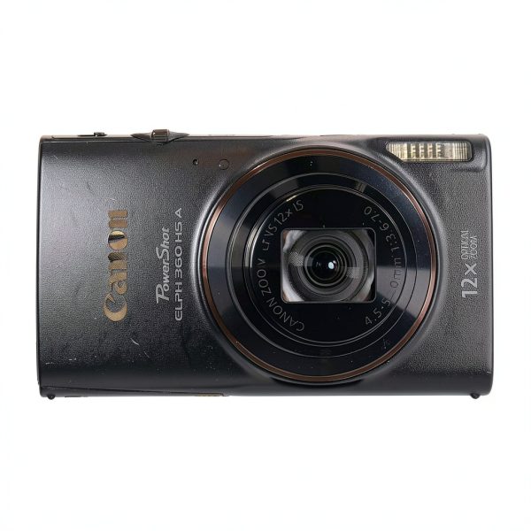 Canon PowerShot ELPH 360 HS Digital Camera Bundle Black-1