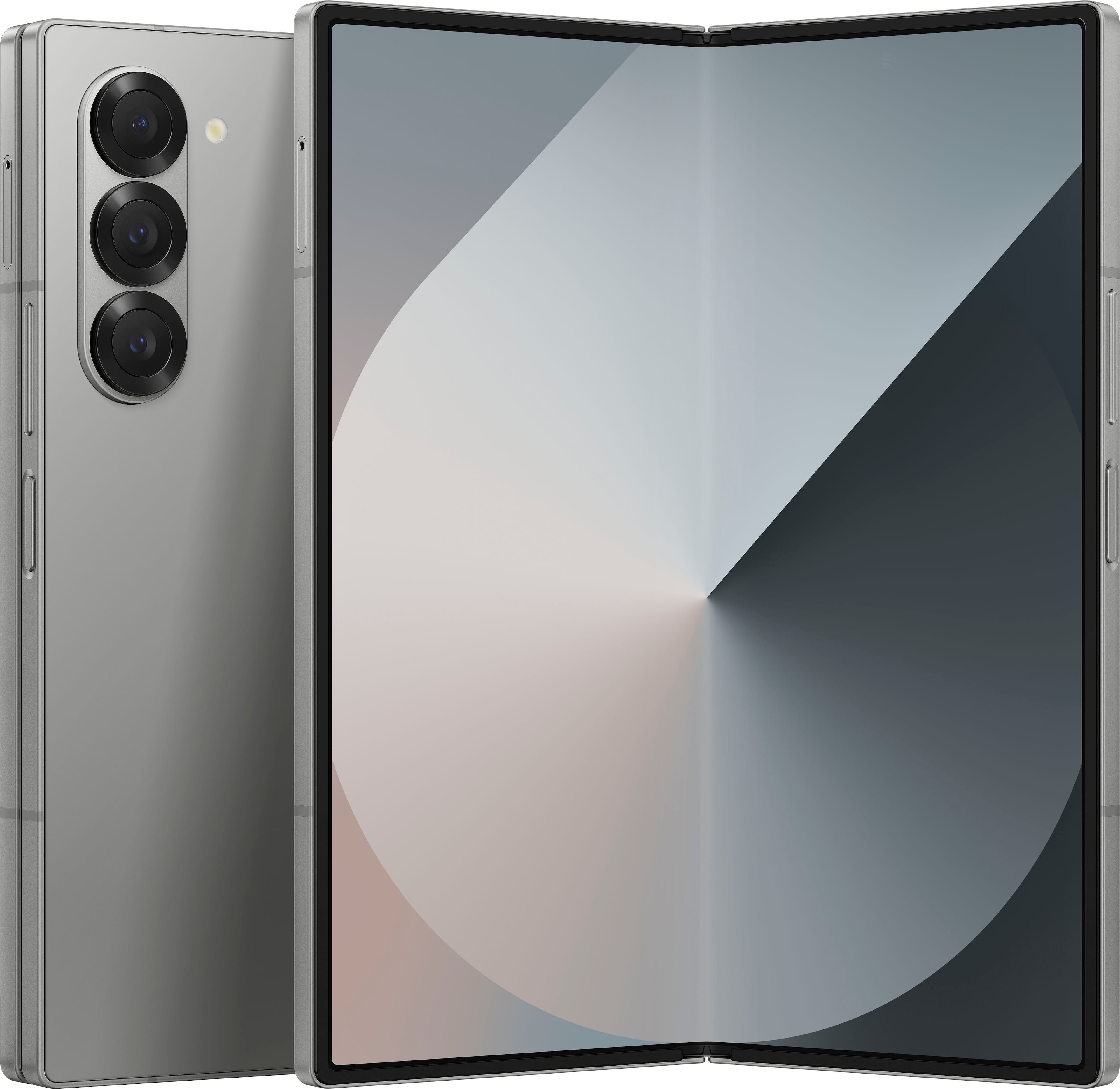 Samsung Galaxy Z Fold6 unfolded showing multitasking with three apps simultaneously