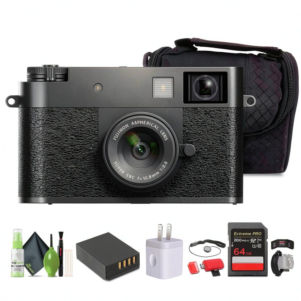 Fujifilm X half Digital Camera showing vertical sensor and compact design